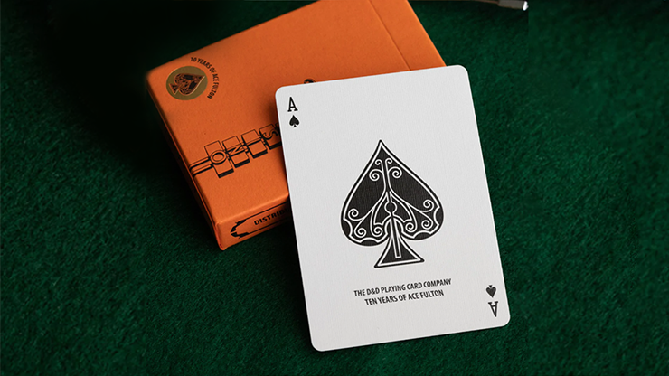 Ace Fulton's 10 Year Anniversary (Sunset Orange) Playing Cards by Brad Fulton image 5