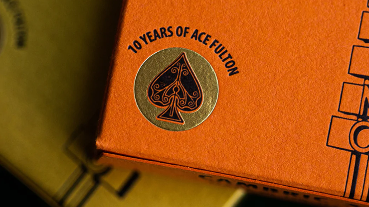 Ace Fulton's 10 Year Anniversary (Sunset Orange) Playing Cards by Brad Fulton image 3