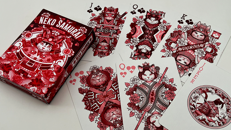 Neko Samurai (Red) Playing Cards by Neversleep image 1