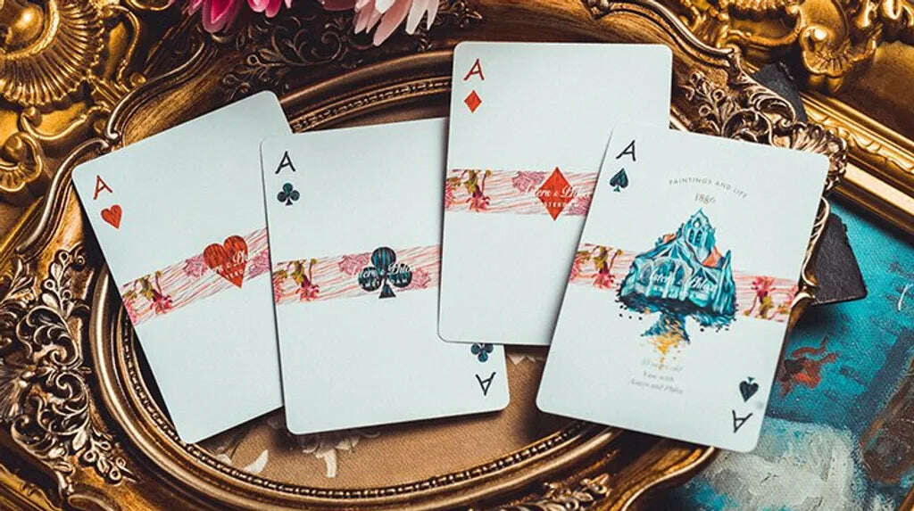Van Gogh: Asters & Phlox (Borderless) Playing Cards by Jiken & Jathan image 3