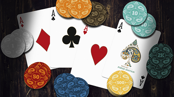 Paisley Poker (Red) Playing Cards by Dutch Card House image 2