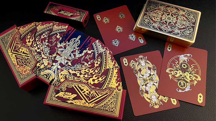 Asura: Deluxe (Red) Playing Cards by Card Experiment image 4