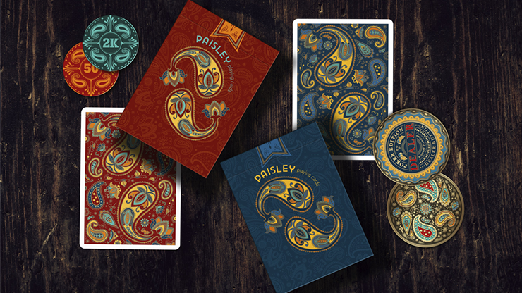 Paisley Poker (Blue) Playing Cards by Dutch Card House image 4