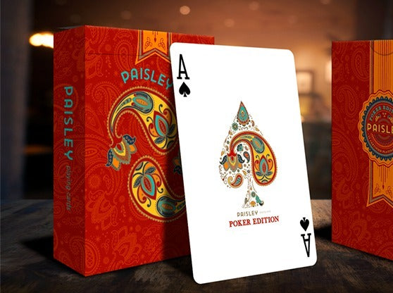Paisley Poker (Red) Playing Cards by Dutch Card House image 0