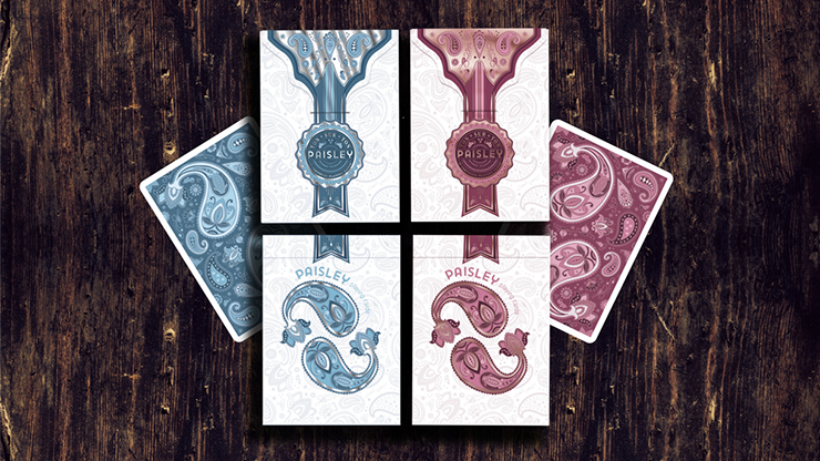 Paisley: Ton Sur Ton Poudre (Blue, Marked) by Dutch Card House image 1