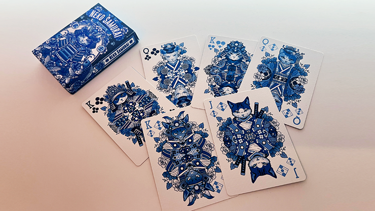 Neko Samurai (Blue) Playing Cards by Neversleep image 1