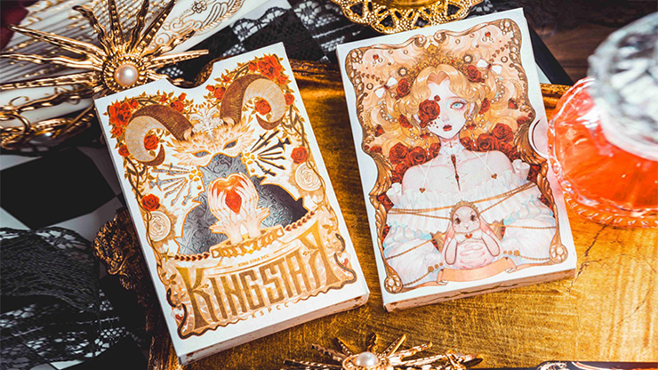 Silence V3 (White) Playing Cards by King Star image 0