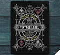 Vintage Label Black Edition (Gold Gilded) Playing Cards by Craig Maidment image 0