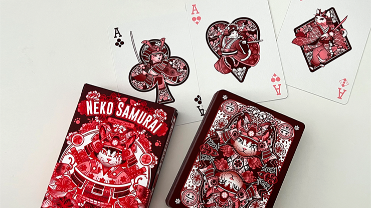 Neko Samurai (Red) Playing Cards by Neversleep image 2