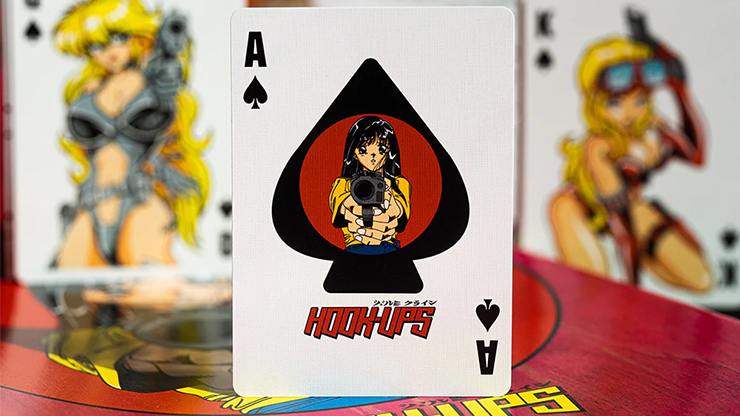 Hookups x Fulton's: Barrel of a Gun (Blood Splatter) Playing Cards by Fulton's image 1
