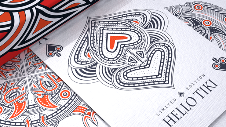 Hello Tiki (Red) Playing Cards by Montenzi image 4