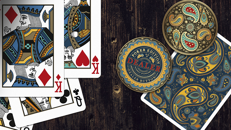 Paisley Poker (Blue) Playing Cards by Dutch Card House image 2