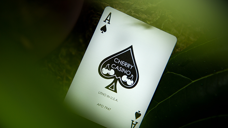 Cherry Casino House Deck (Sahara Green) Playing Cards by Pure Imagination image 2