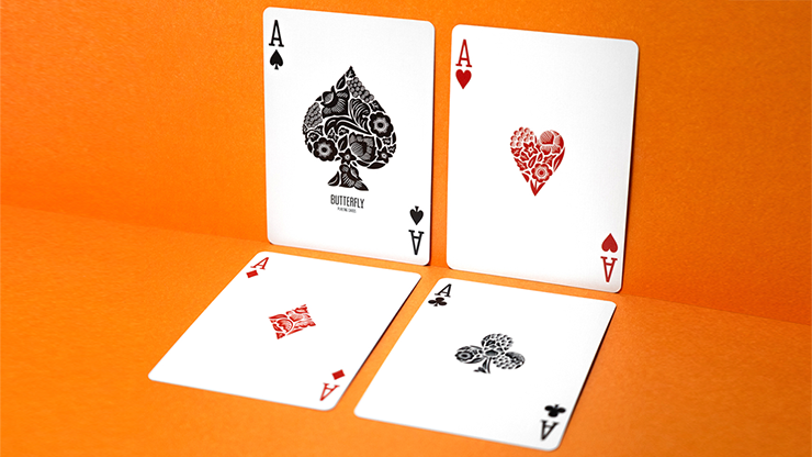Butterfly: Workers Edition (Orange, Marked) Playing Cards by Ondrej Psenicka image 1