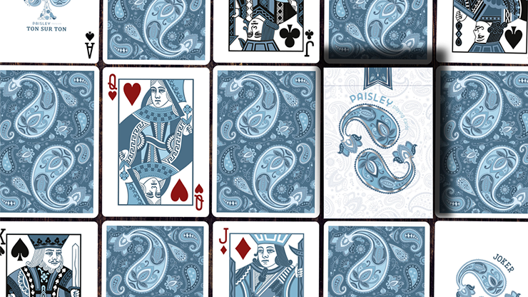 Paisley: Ton Sur Ton Poudre (Blue, Marked) by Dutch Card House image 2