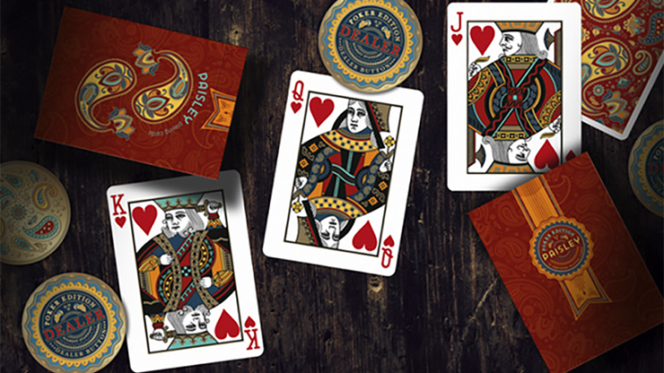 Paisley Poker (Red) Playing Cards by Dutch Card House image 1
