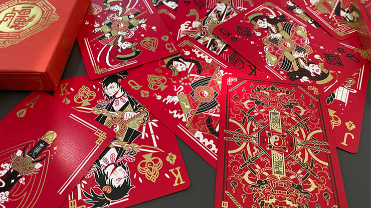 Geung Si: The Torpor (Red) Playing Cards by HypieLab image 1