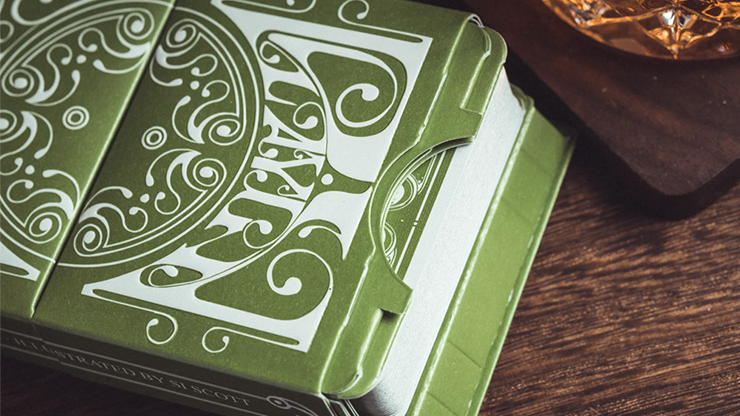 Smoke & Mirrors V8 Deluxe (Green) Playing Cards by Dan & Dave image 2