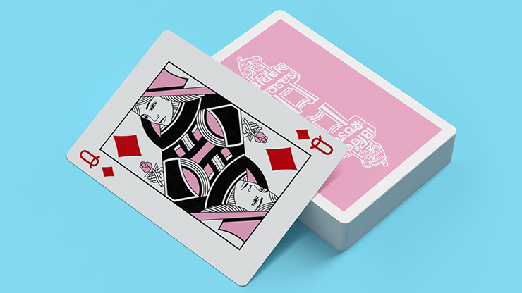 Black Roses Vintage (Pink) Playing Cards by Daniel Schneider image 1
