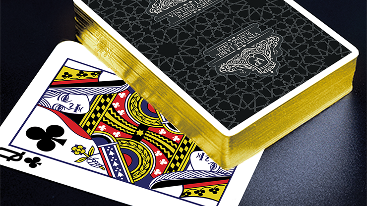 Vintage Label Black Edition (Gold Gilded) Playing Cards by Craig Maidment image 1