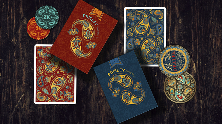 Paisley Poker (Red) Playing Cards by Dutch Card House image 3